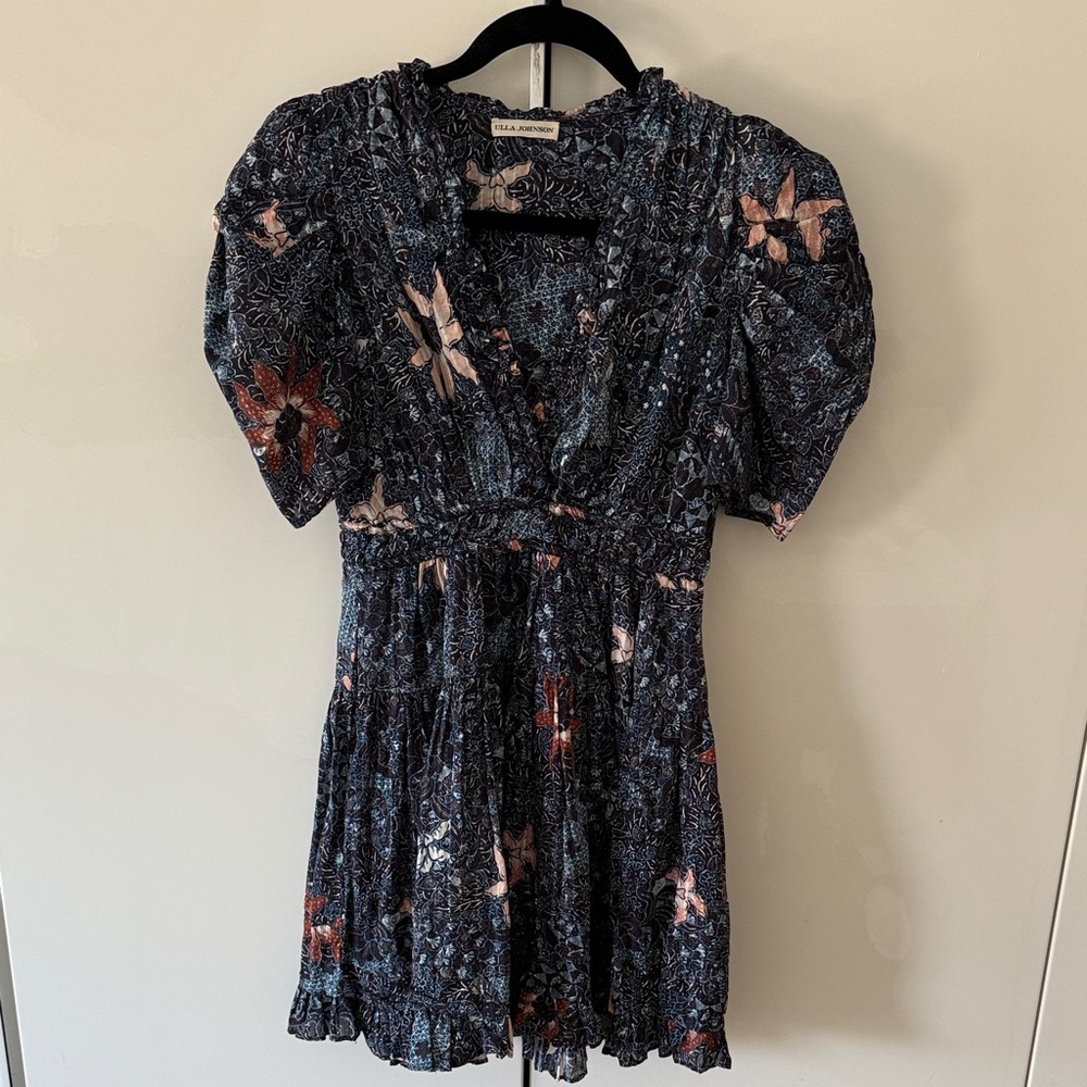 Ulla Johnson Floral Dress Navy size 0